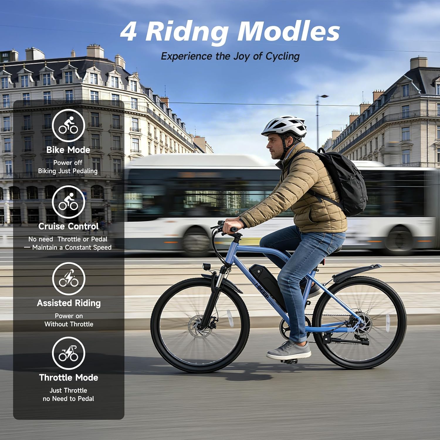 Electric Bike for Adults - 26" Ebike, 48V/7.8AH/15.6AH/25Ah Battery, 20-40MPH, Full Suspension, LCD Display, Adjustable Seat & Heavy-Duty 330lbs E-Bike