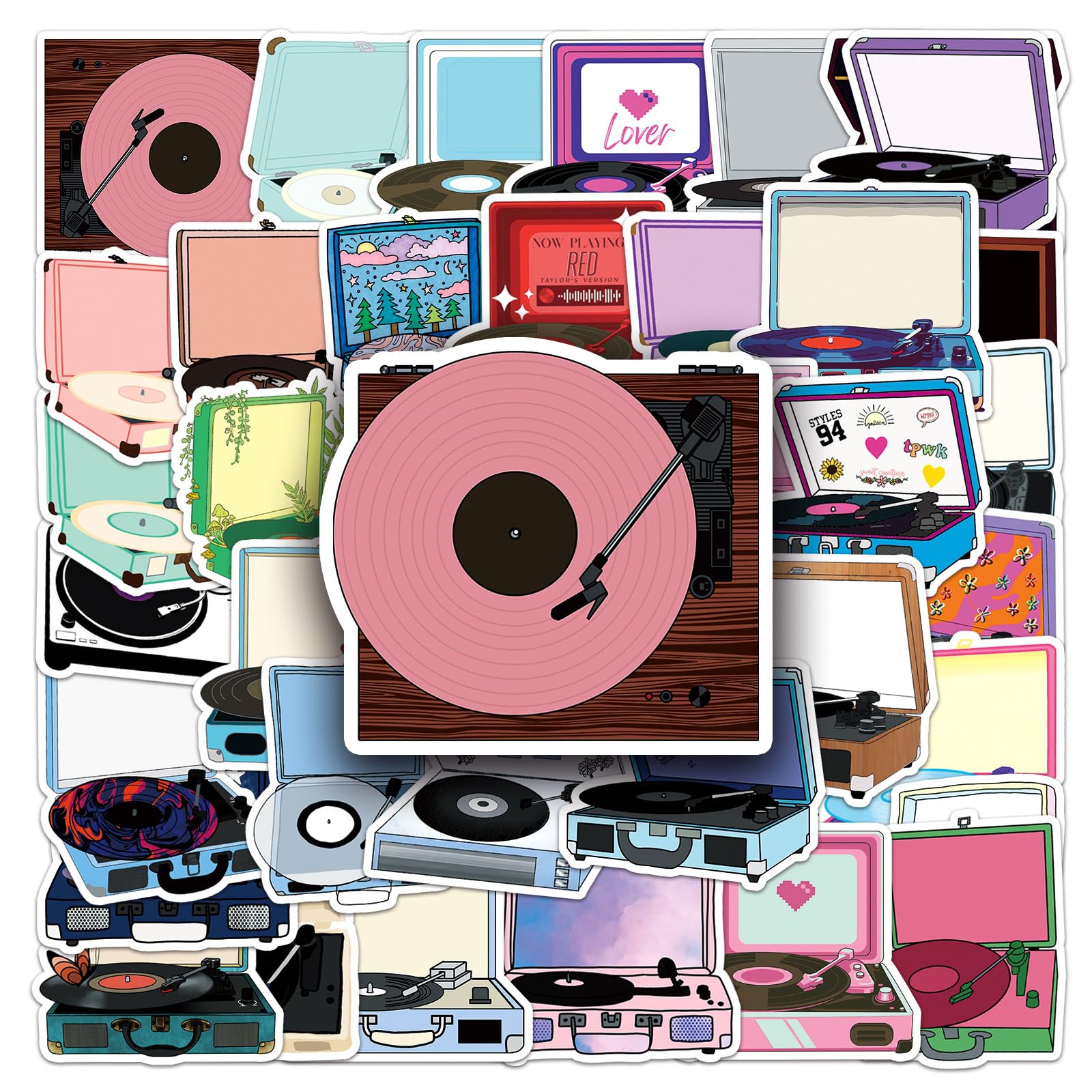 BOOWY LP４枚 レコード with ステッカー Amazon.co.jp: レコードプレーヤー 音楽 ミュージック かわいい シール