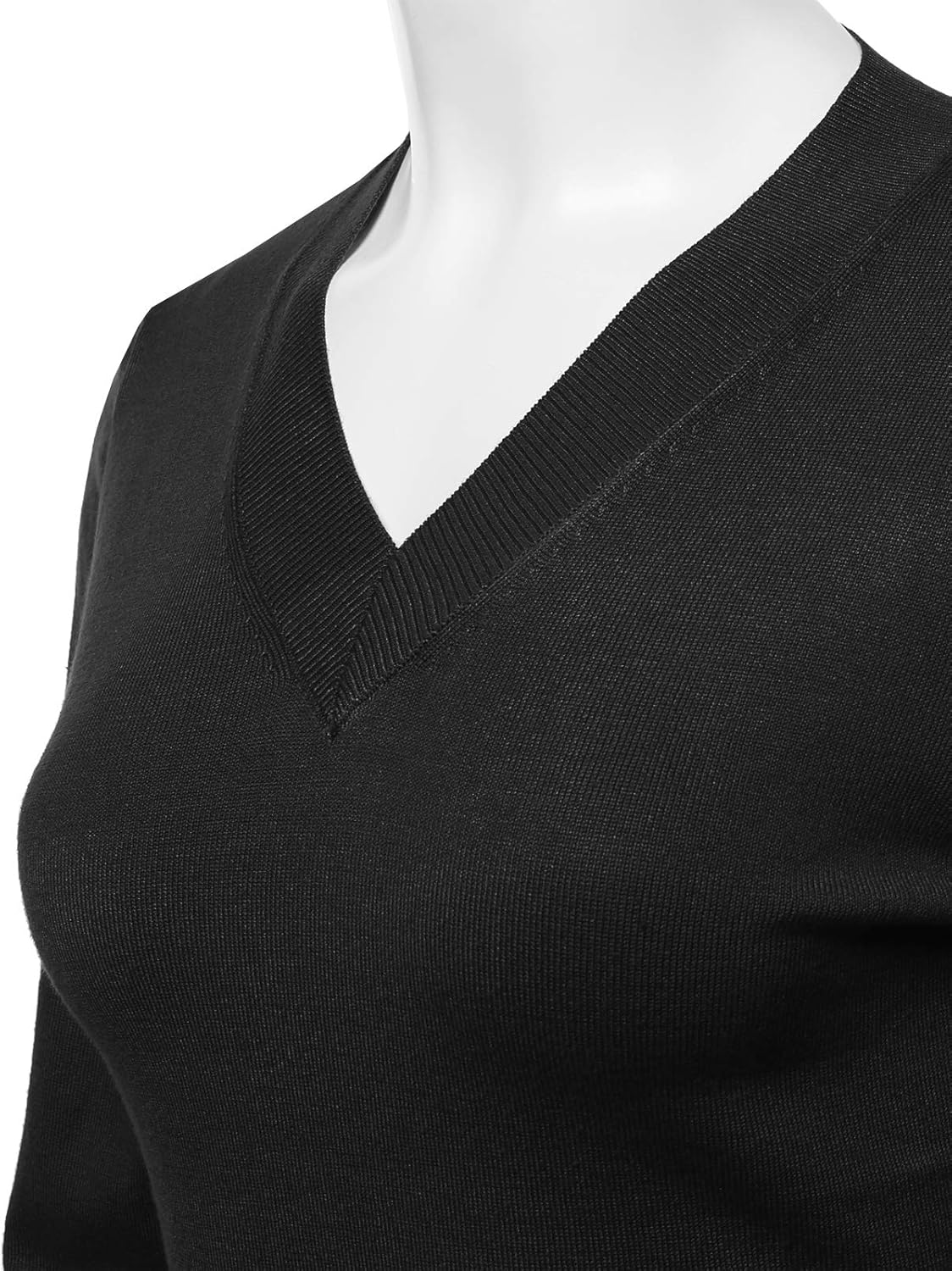 STARJJ Womens Slim Fit V-Neck Long Sleeve Soft Knit Pullover Sweater Top (S-XL) - Image 4