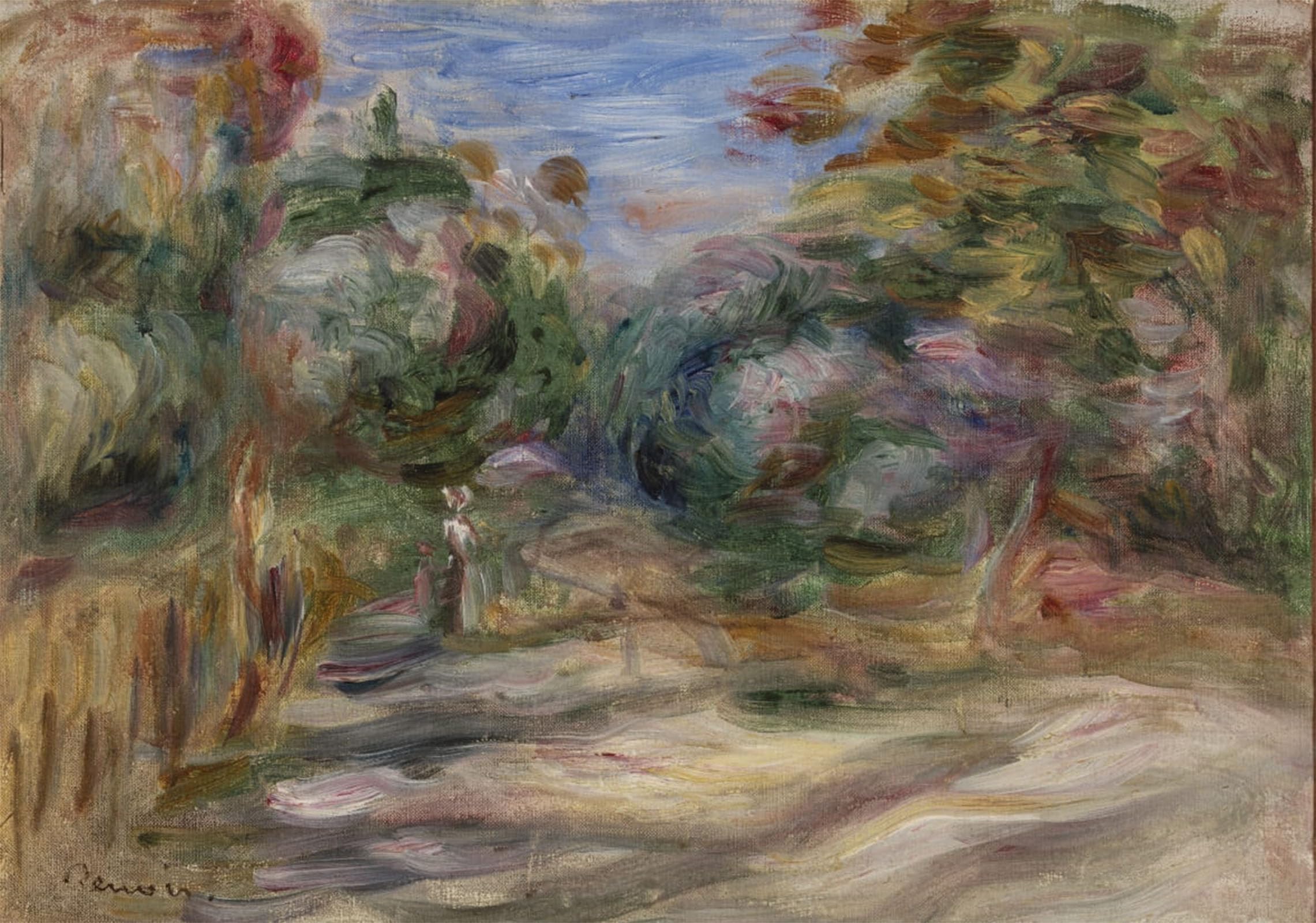 ARTXLXXBN Famous Painting Canvas Artwork Graffiti Print Landscape by Pierre Auguste Renoir Portrait Canvas Image for Home Decor 60x90cm