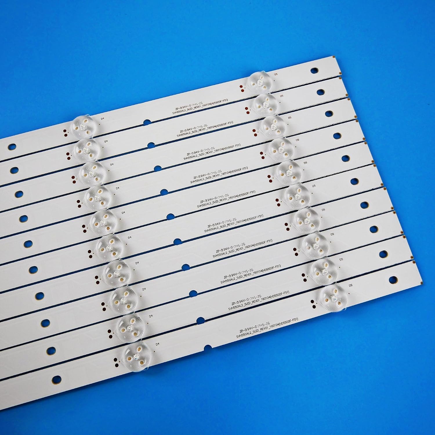 10 Pieces LED Backlight Strips for SVH550AL2 SVH550AL3 55DU6070 55H6D 55R6D 55R6107 55R7050E NS-55D420NA18 HD550DF-F51 HD550DF-E31 LC-55P6000U LC-55P6000B LC-55P6050U LC-55N5300U