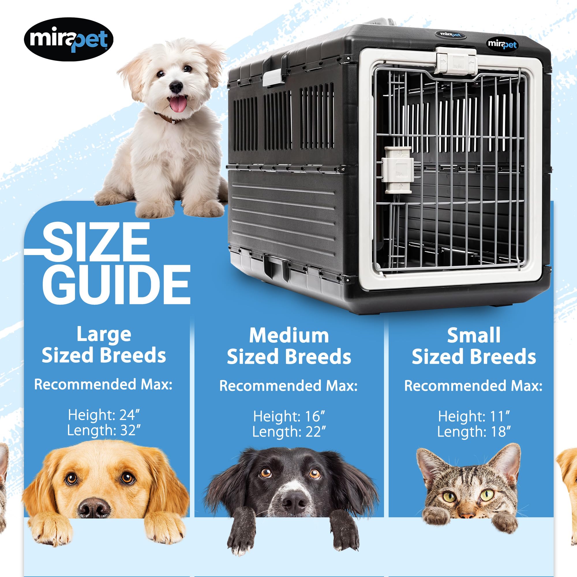 MIRAPET USA 折り畳みペットケージ IATA準拠