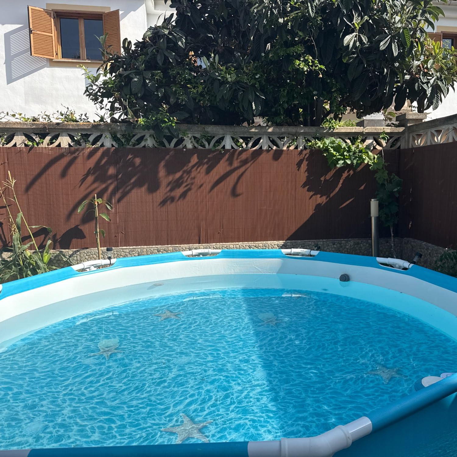 BONERVA Valla Mimbre PVC Marrón 1x3 Metros cañizo ocultacion Jardín y Terraza