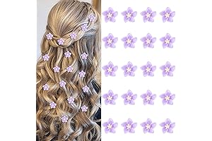YISSION Mini Lily Flower Hair Clips - 20 Pastel Lily Purple Flower...