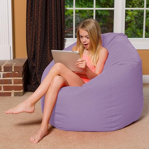 Miniatura 225 de Posh Creations - Sillón puff para niños, adolescentes y adultos, incluye funda extraíble y lavable a máquina, grande de 38 pulgadas, piel de conejo