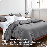 Vista 2 de Bare Home - Funda arenada de edredón de tamaño completo, colección 1800 Premium de microfibra cepillada ultrasuave, de fácil cuidado