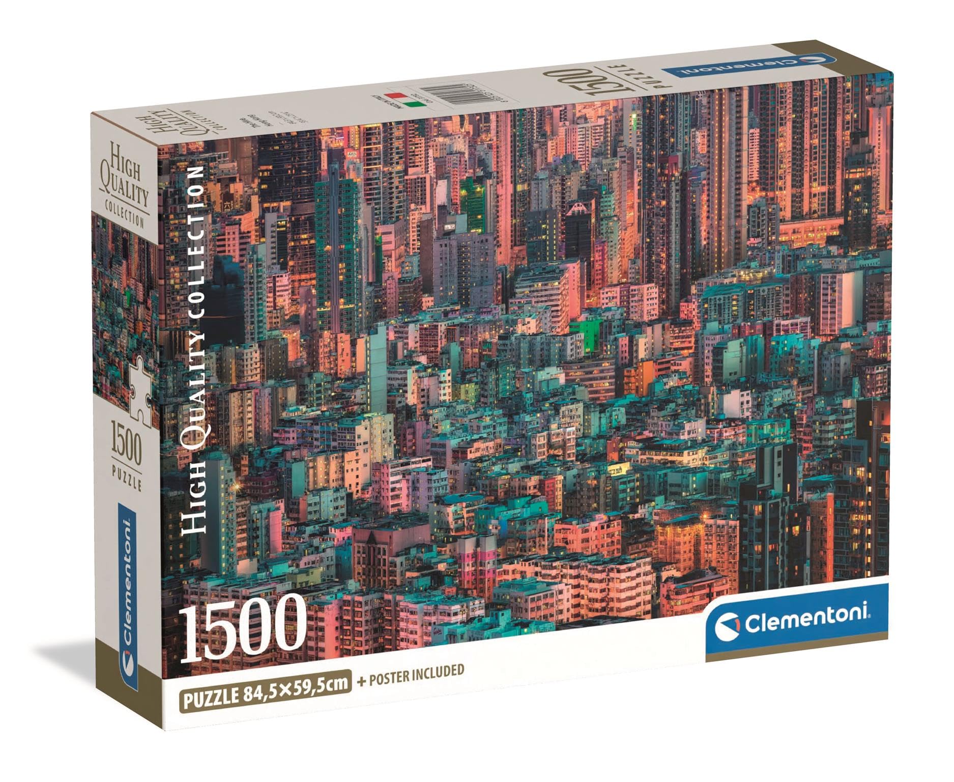 Clementoni Jigsaw Puzzle 1500 pieces Collection The Hive, Hong Kong, Puzzle for Adults 14-99 Years, Compact box, Made in Italy, 31732
