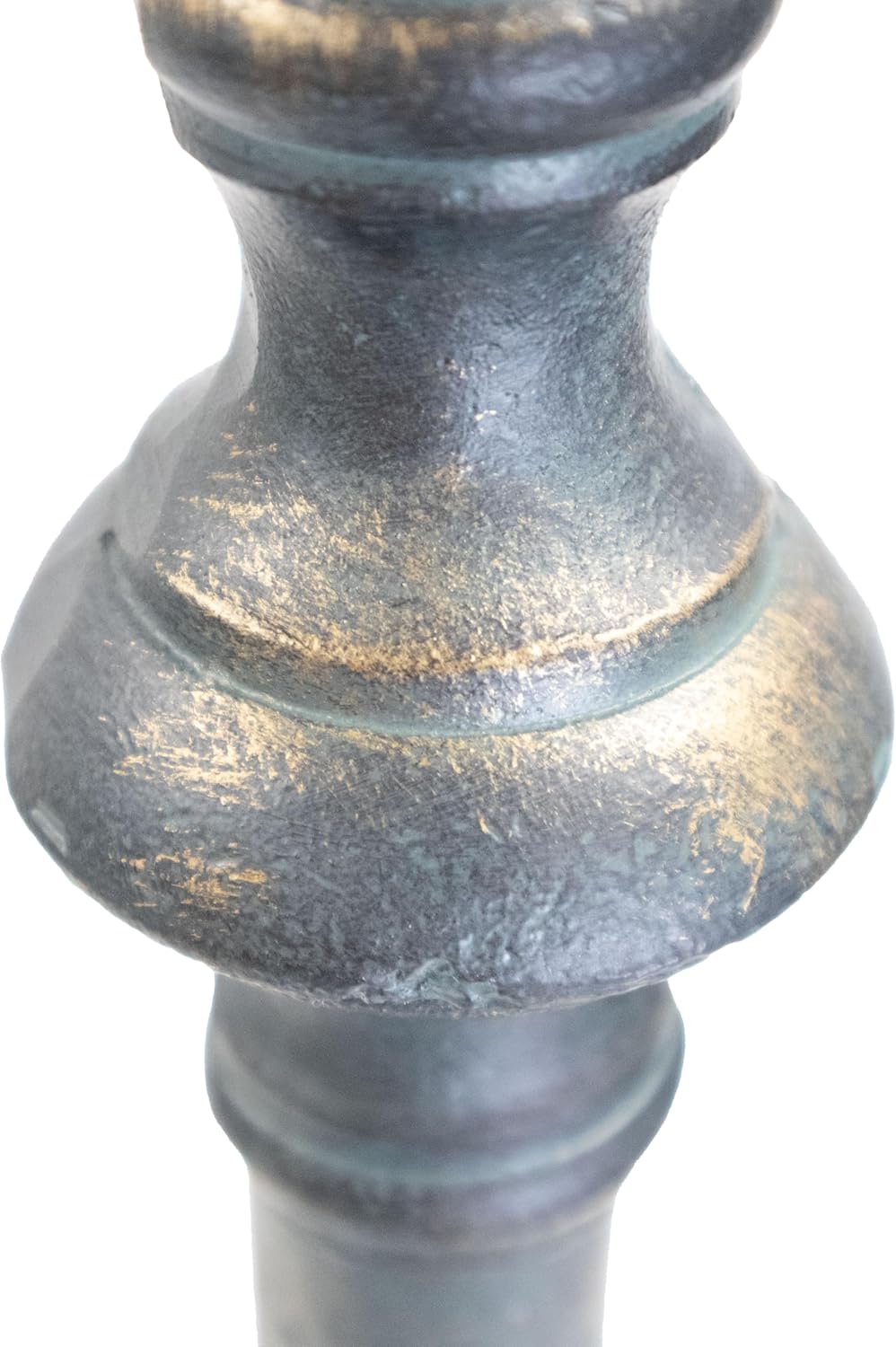 Rome Cast Aluminum Spindle Pedestal, Verdigris, 22"