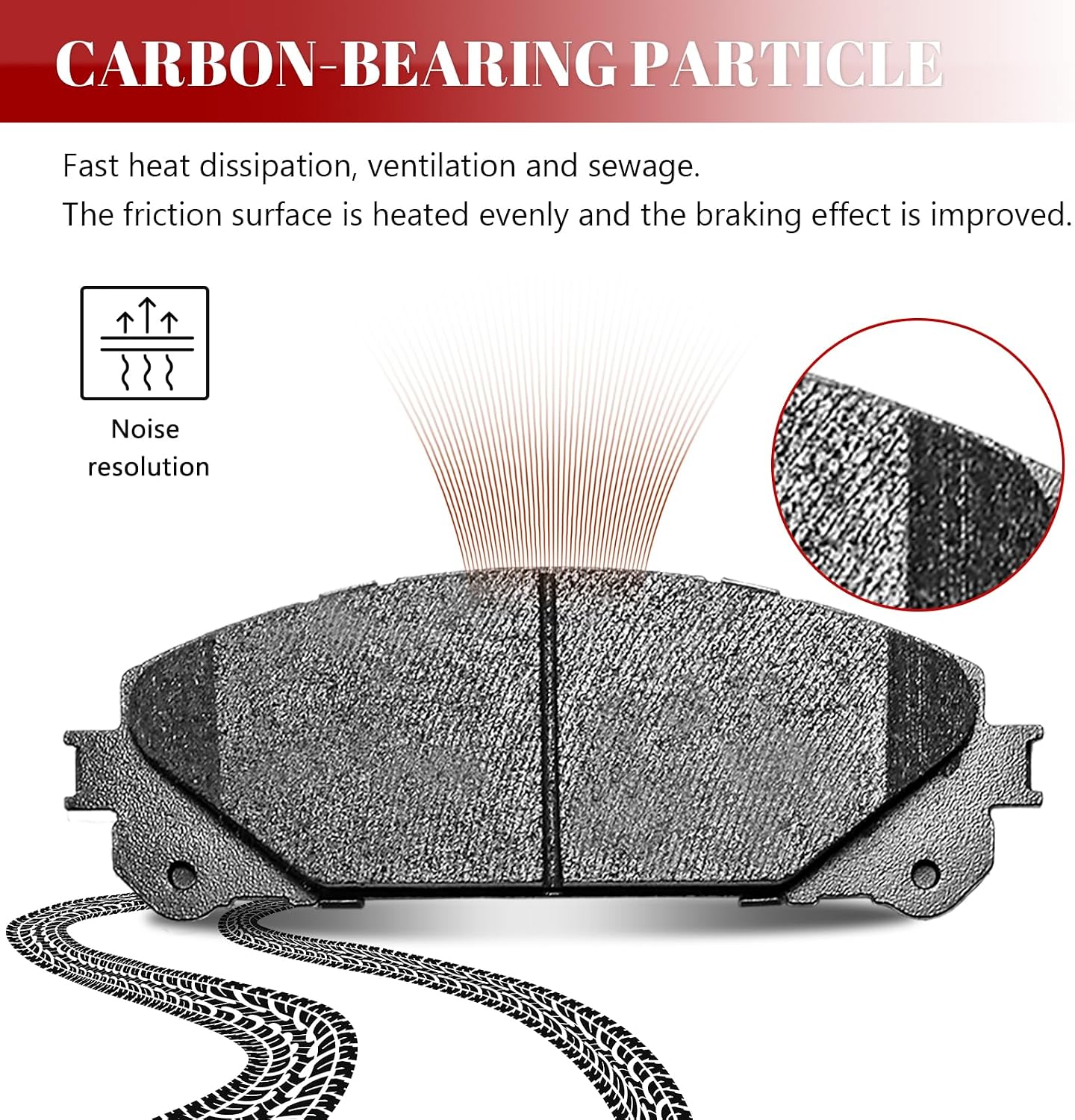 Ceramic Disc Brake Pads Set Front and Rear Replacement for Lexus Rx350 2019 2021-2022, Rx350L/Rx450Hl 2018-2022, Rx450H 2016 2017 2018 2019 2020 2021 2022, Rx350 Excl Mfd 2016-2018 2020