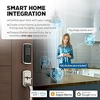 Vista 3 de Kwikset Halo Select Smart Lock Cerradura de Puerta de Entrada sin Llave Wi-Fi y Matter Habilitado Cerrojo Sin Concentrador Necesario, Desbloqueo