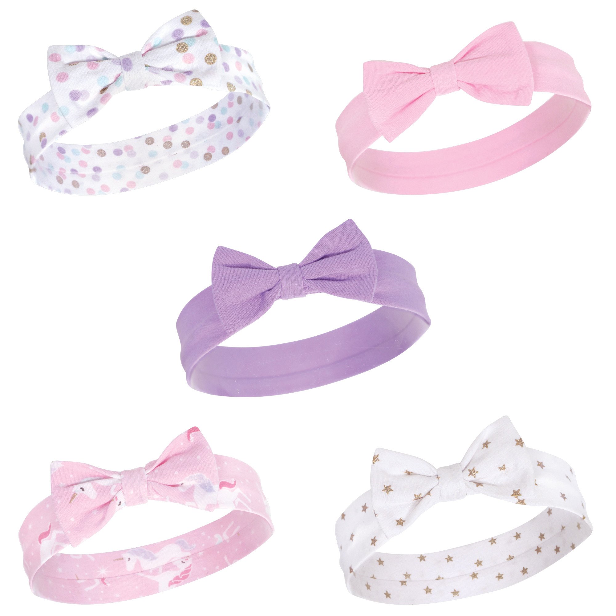 Hudson Baby Cotton and Synthetic Headbands, Size 0-24 Months