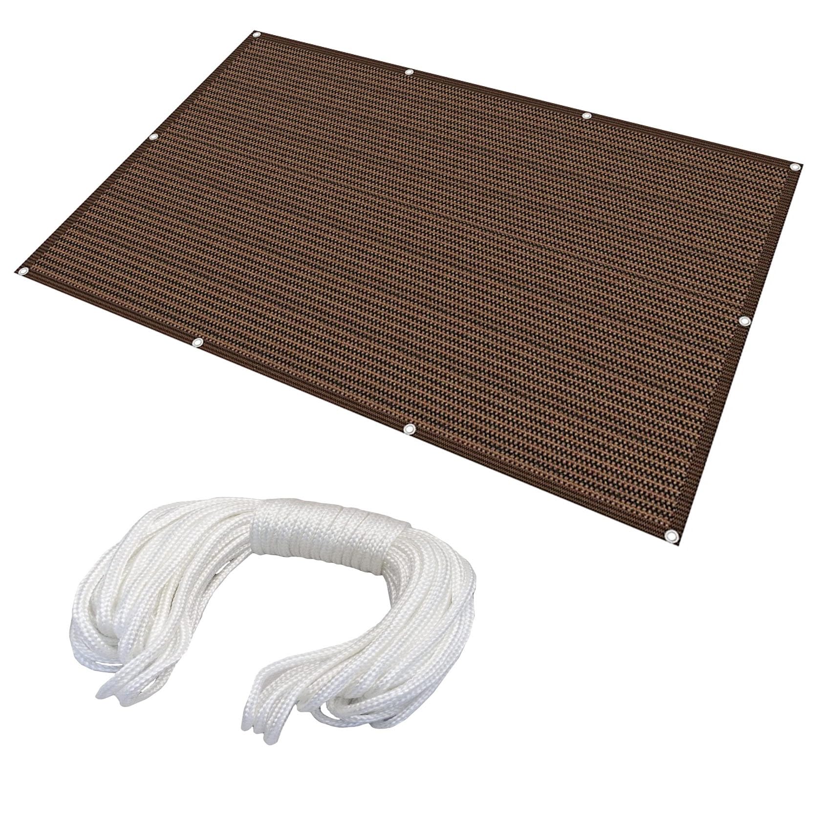 Voile d'ombrage marron pour balcon et terrasse ombragée tout l'été