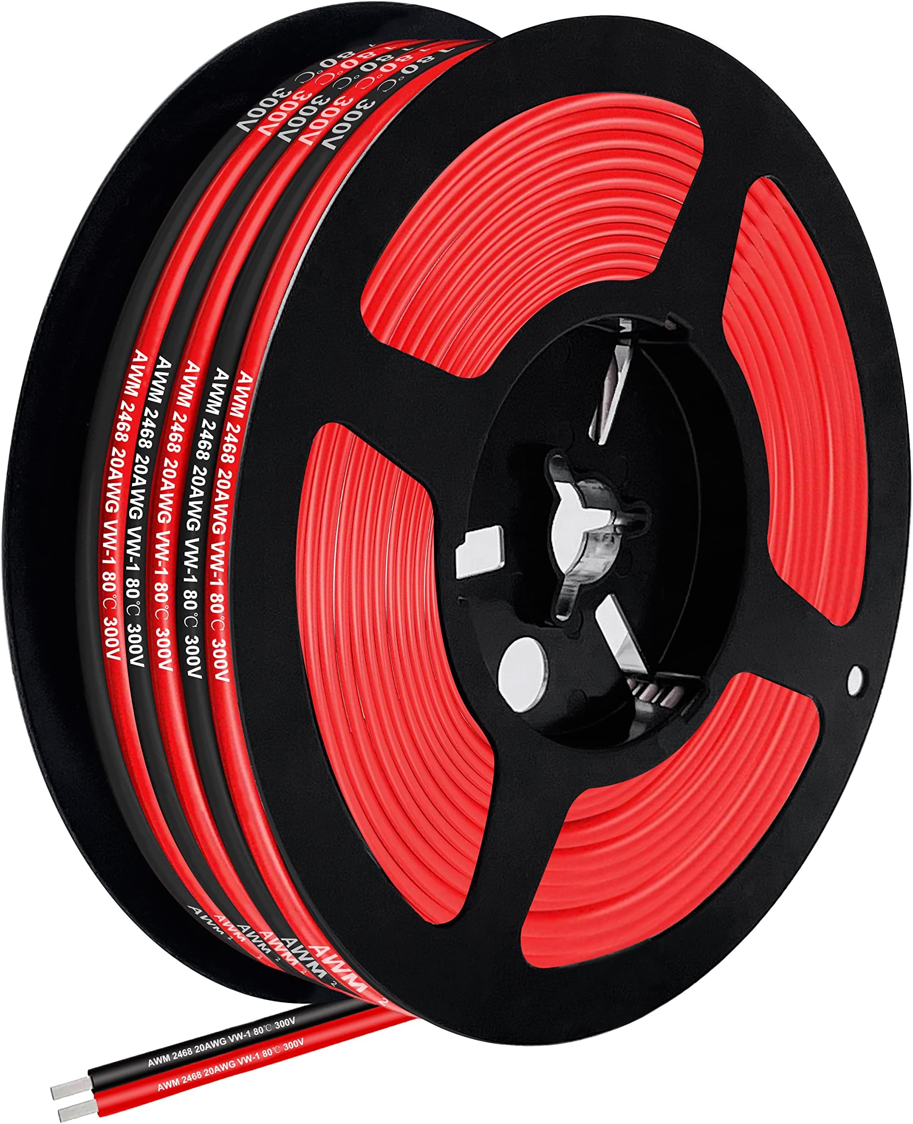 22 AWG PVC Electrical Wire 16.5FT, 2 wire Red Black Cable Hookup Electrical Wire LED Strips Extension Wire 12V/24V DC Cable Stranded Wires for LED Strip Light