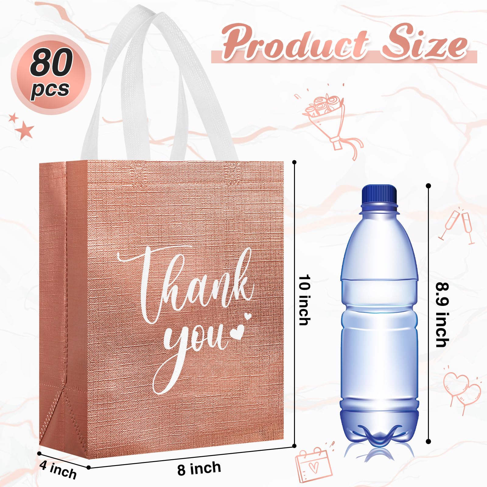 Bolsas Regalo Con Asas 50 Bolsas De Regalo Pequeñas Con Asas - 5.5x2.5x4.7 Pulgadas | Ideales Para Fiestas, Bodas Y Detalles Accesorios Para Regalos