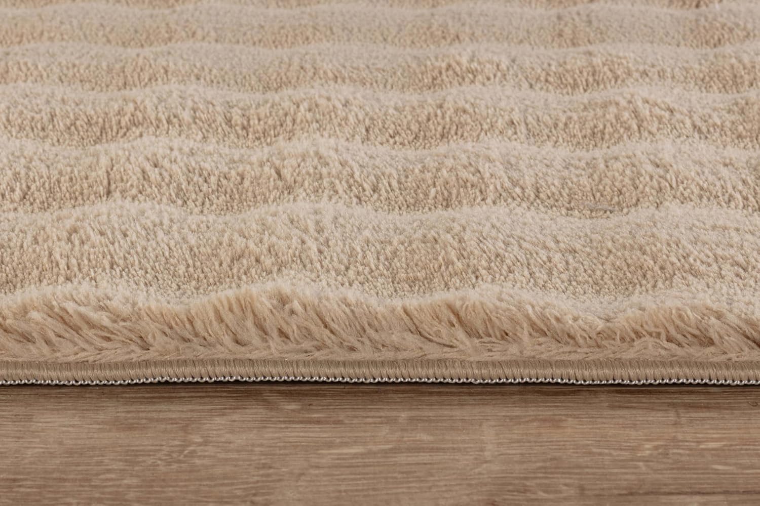 CAMILSON Modern Beige Non Slip Rug 3x5 Ultra Soft High Pile Area Rugs Non Skid Rubber Backing Durable & Easy to Clean Carpet for Living Room Bedroom Kids Room Indoor Use (3 x 5 Beige)