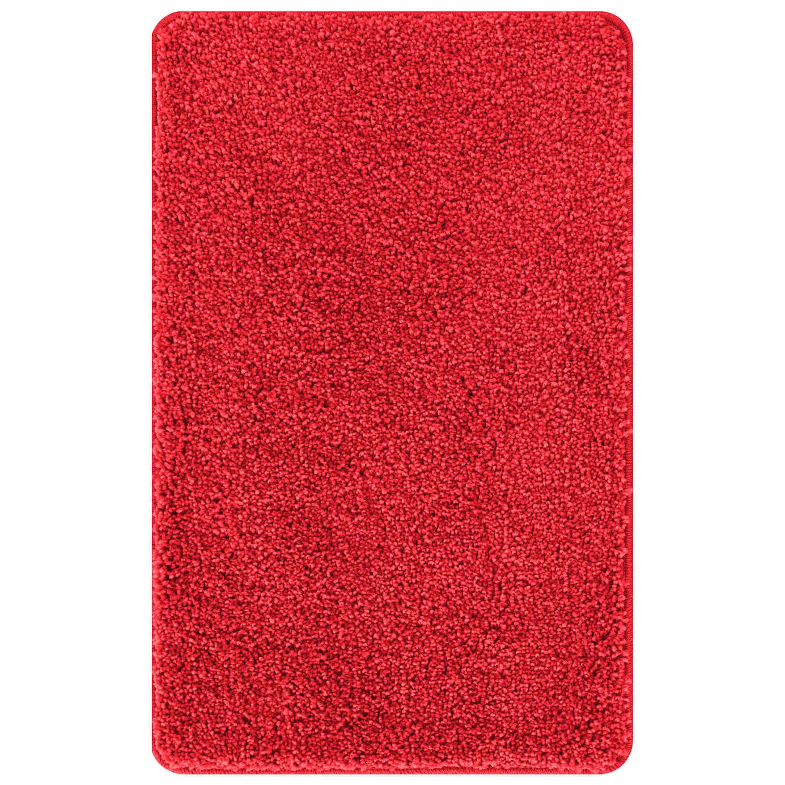 Bademattenset, rutschfest, 3-teilig, Rot
