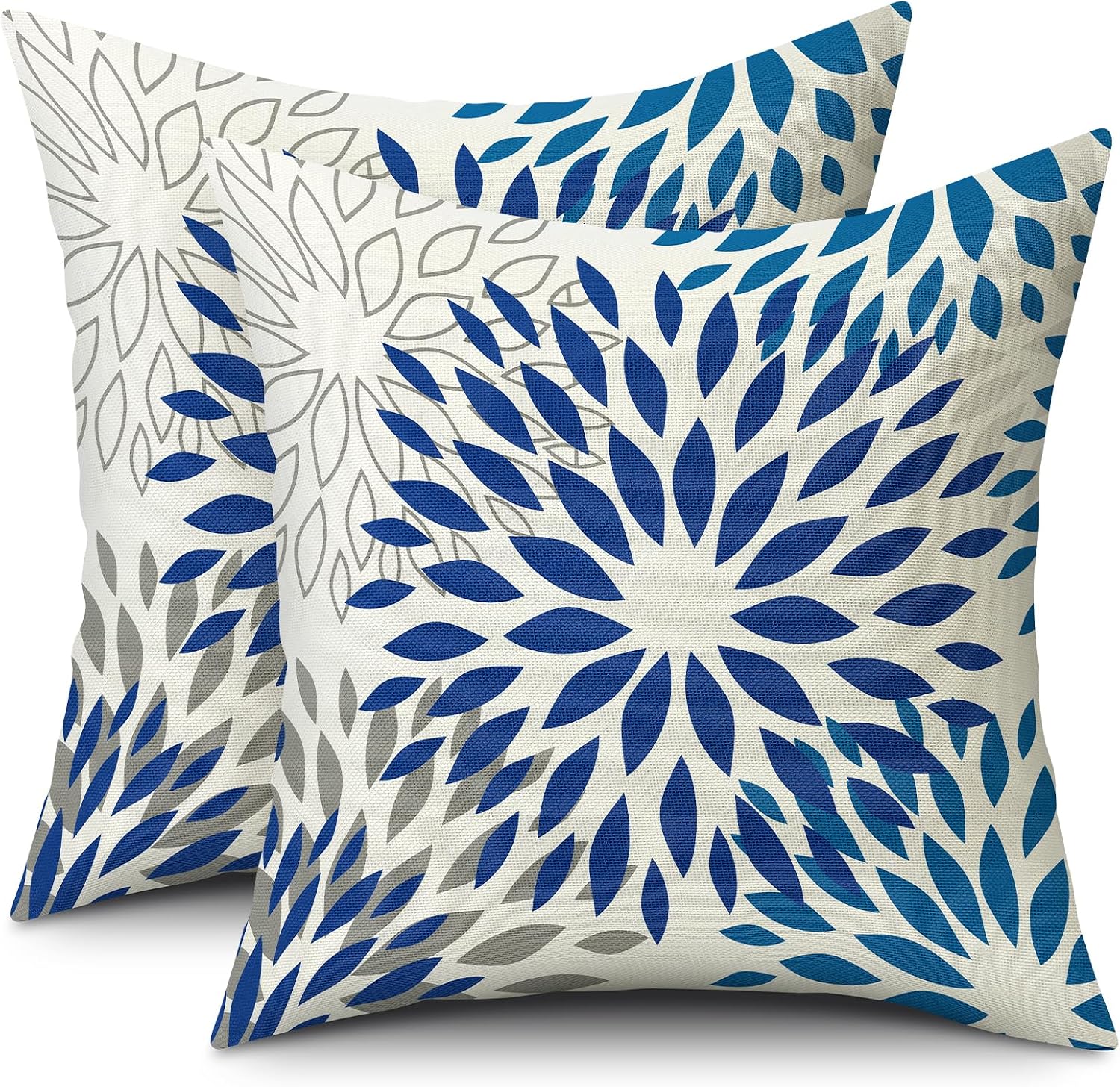 Passionbility Outdoor Pillow Covers Set of 2, Waterproof Throw Pillow Cover 18x18 Inch, Elegant Pillowcase for Patio Funiture Garden Couch