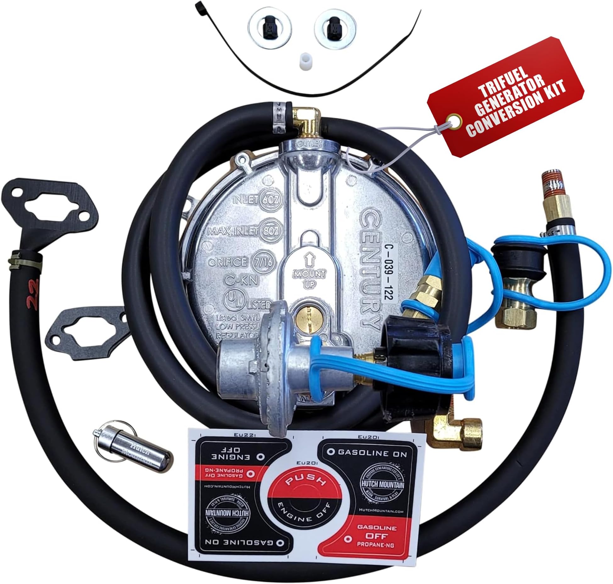 Hutch Mountain Generator Propane Conversion Kit EU2200i- Trifuel Generator Conversion Kit for Propane, Gasoline & Natural Gas, Backup Generator for Home, Generator Conversion Kit