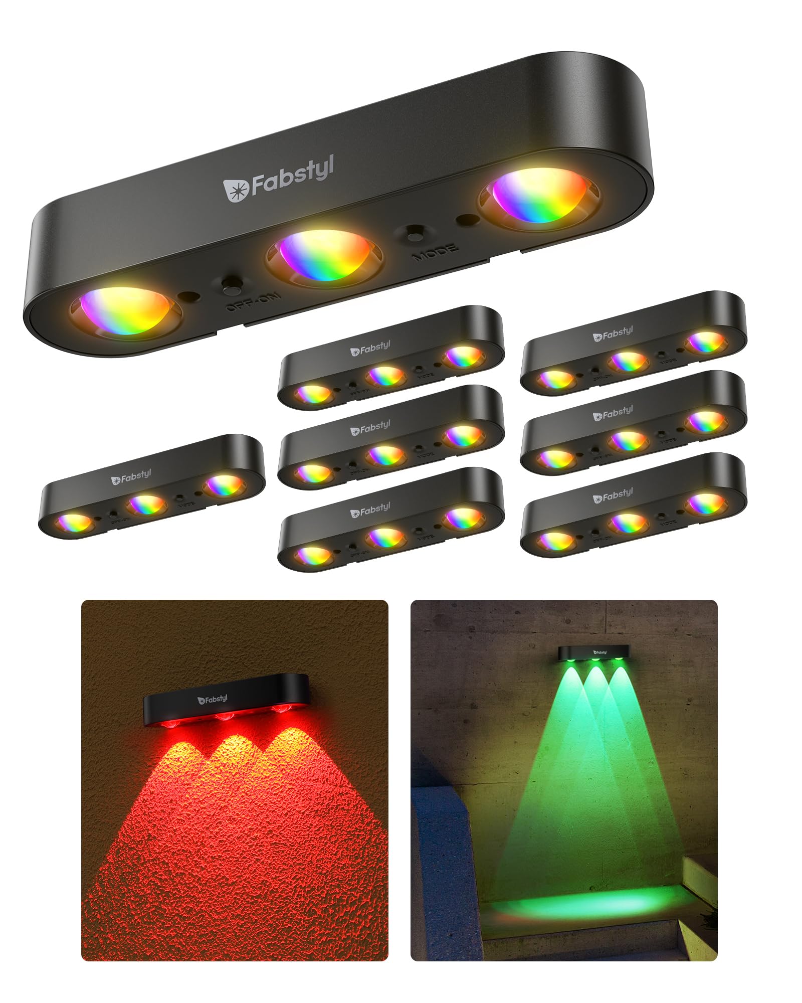 FabStyl Solar Fence Lights Outdoor Garden
