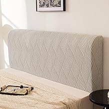 HOMETHREADS Stretchable Lycra/Velvet Bed Headboard Cover Soft BedHead Dust-Proof Cover,Head Back Protector 2 to 3.3 Feet Single Bed (Light_Grey,90x65cm)