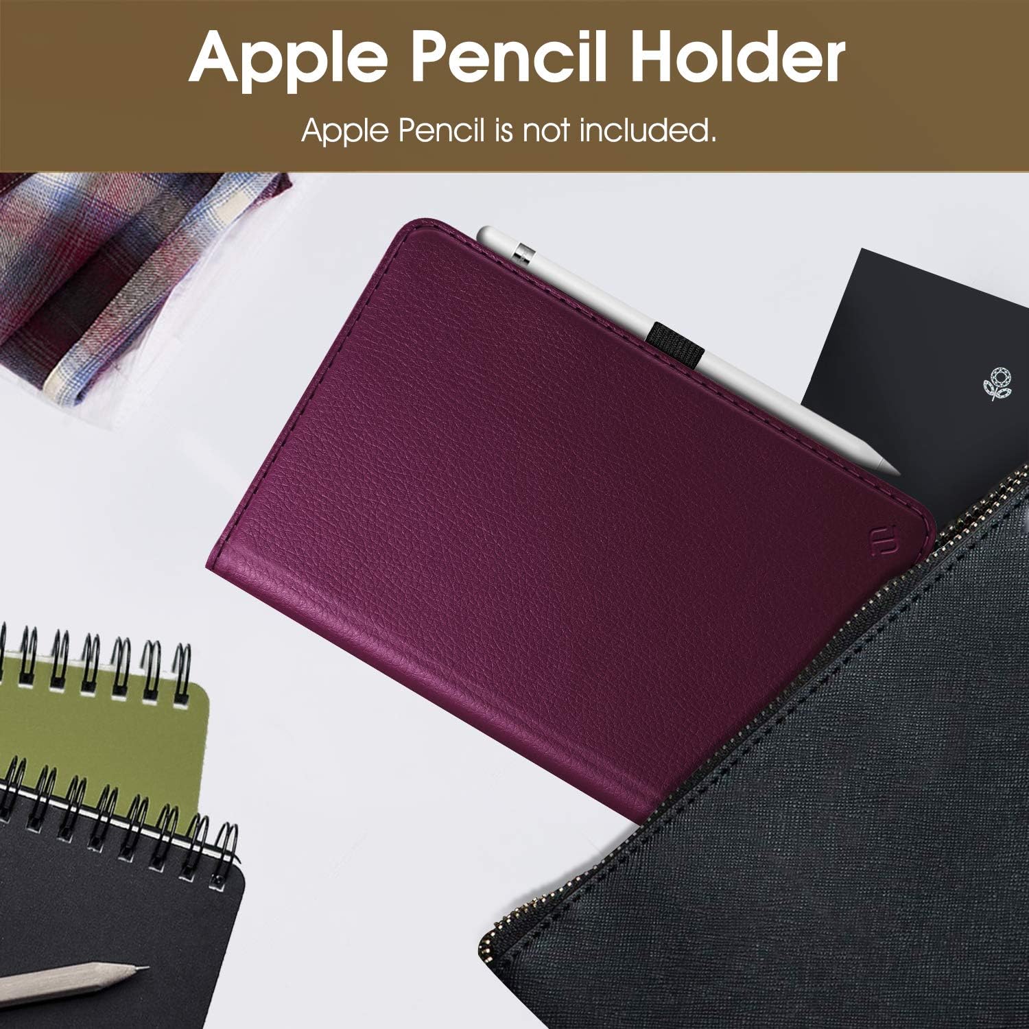 Fintie Rotating Case for iPad mini 5th Generation/iPad mini 4 (7.9 Inch) | 360° Swivel Stand, Landscape & Portrait Viewing, Shockproof Cover with Pencil Holder, Auto Sleep/Wake, Purple