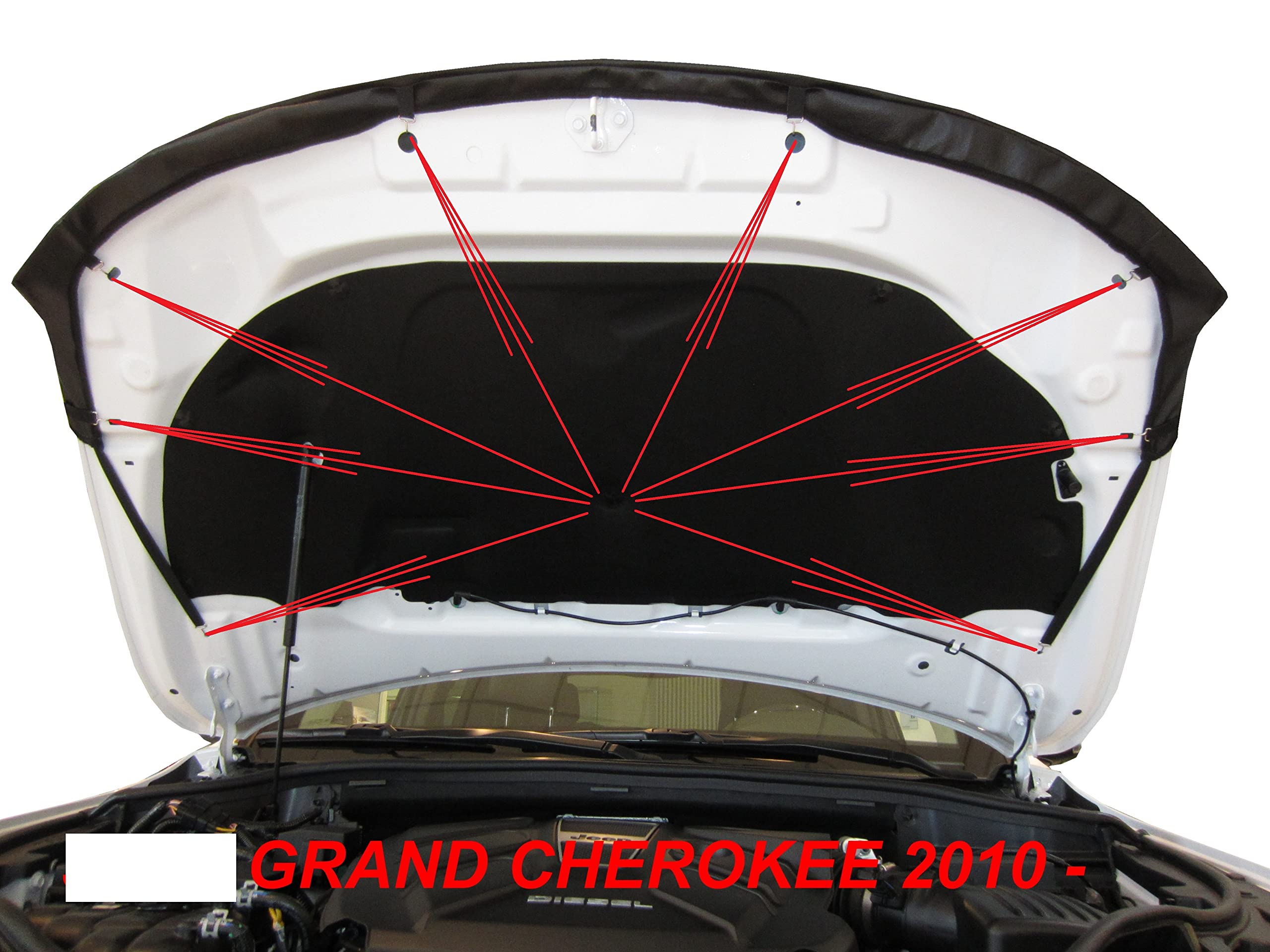 AB-00102 BRA für Grand Cherokee Bj. ab 2010 Haubenbra Steinschlagschutz Tuning Bonnet Bra