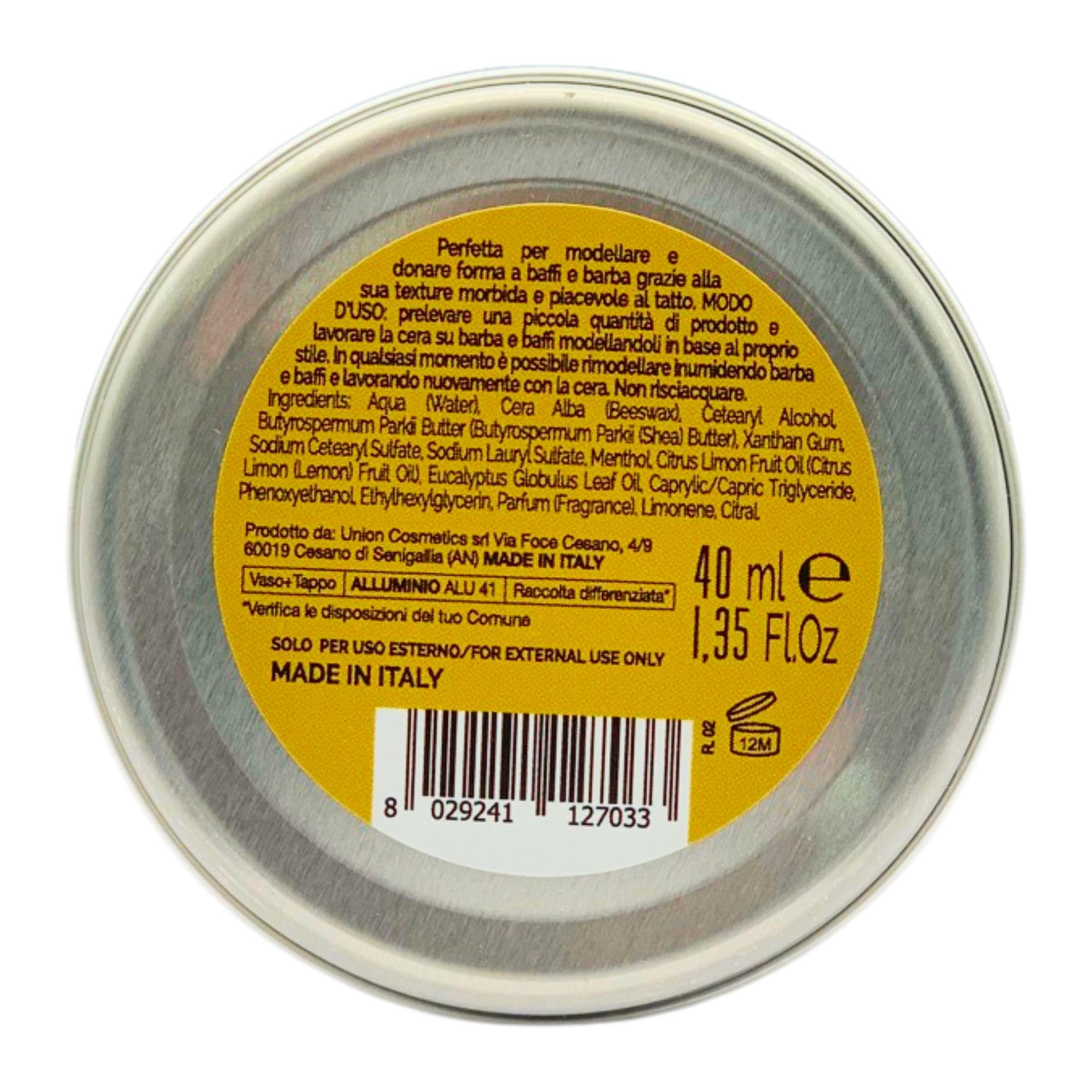 Cera Barba & Baffi, Perfetta Per Modellare e Donare Forma a Barba e Baffi, Grazie Alla Sua Texture Morbida e Piacevole Al Tatto 40ml (2 Unità)