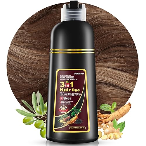 Miniatura 8 de Champú de tinte para el cabello 3 en 1 para mujeres y hombres, champú de color de cabello rojo vino, refresca el cabello solo 20 minutos - planta