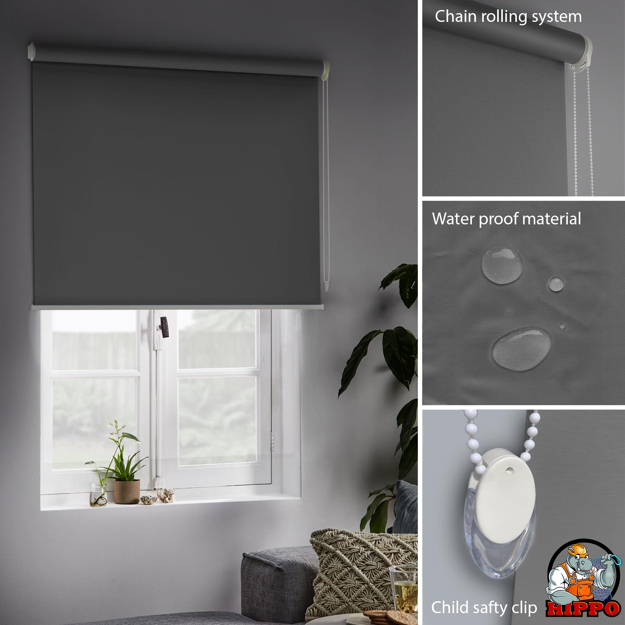 Blackout Roller Blinds - 100% Light Blockage -4 Blackout Roller Blinds - 100% Light Blockage -4