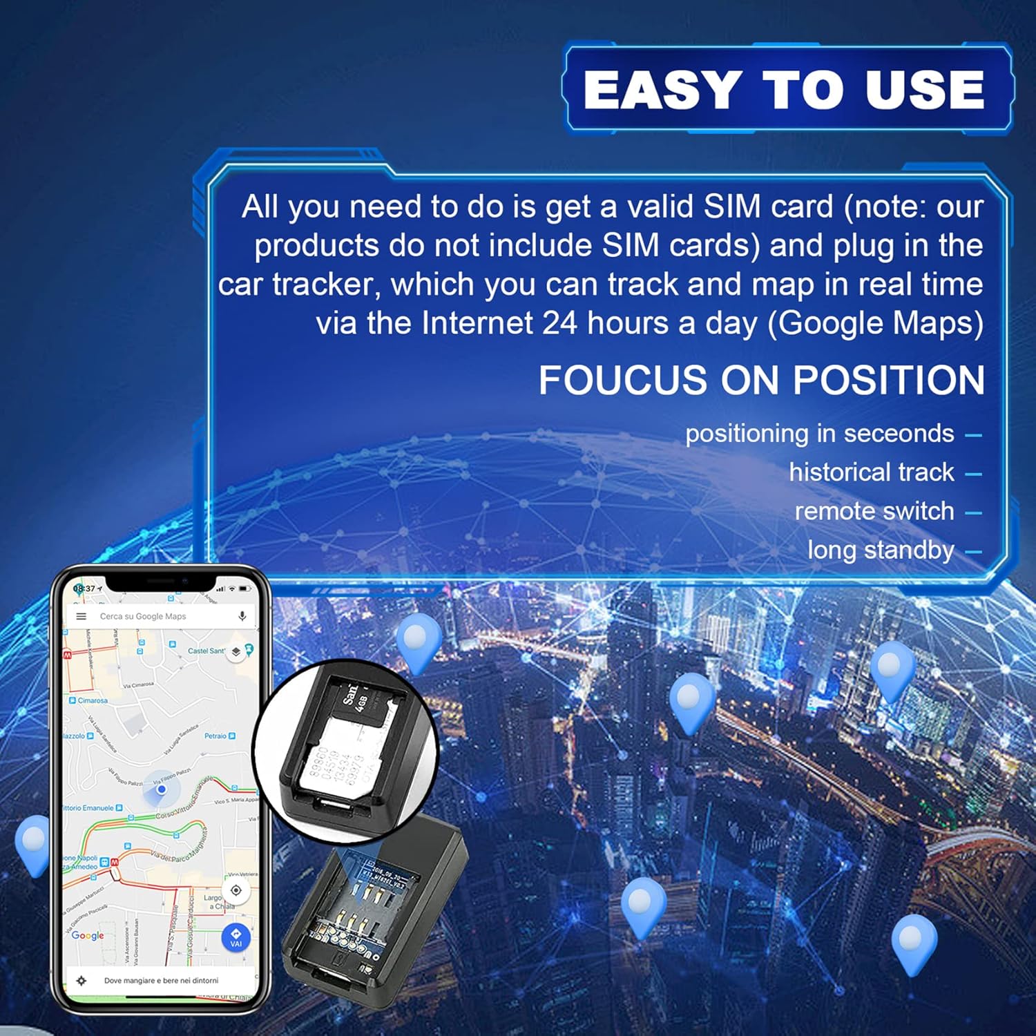2023 upgrade gps tracker for vehiclesmagnetic mini gps tracker real time car locatorfull usa coverageno monthly feelong standby gsm sim gps tracke