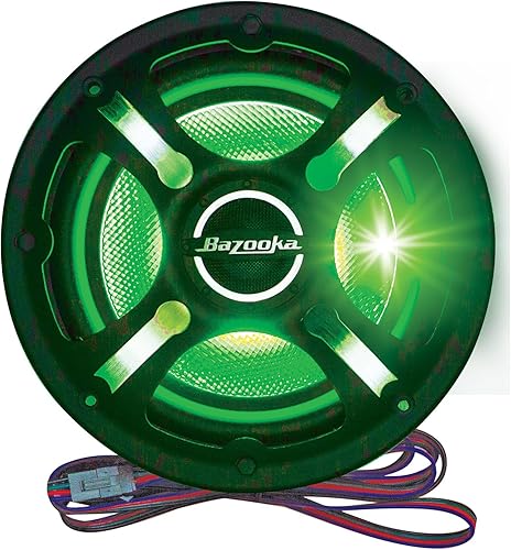 Vista 7 de Bazooka Kit de altavoces coaxiales marinos 4 altavoces LED de 6.5 pulgadas Controlador LED RGB Plug and Play y control remoto