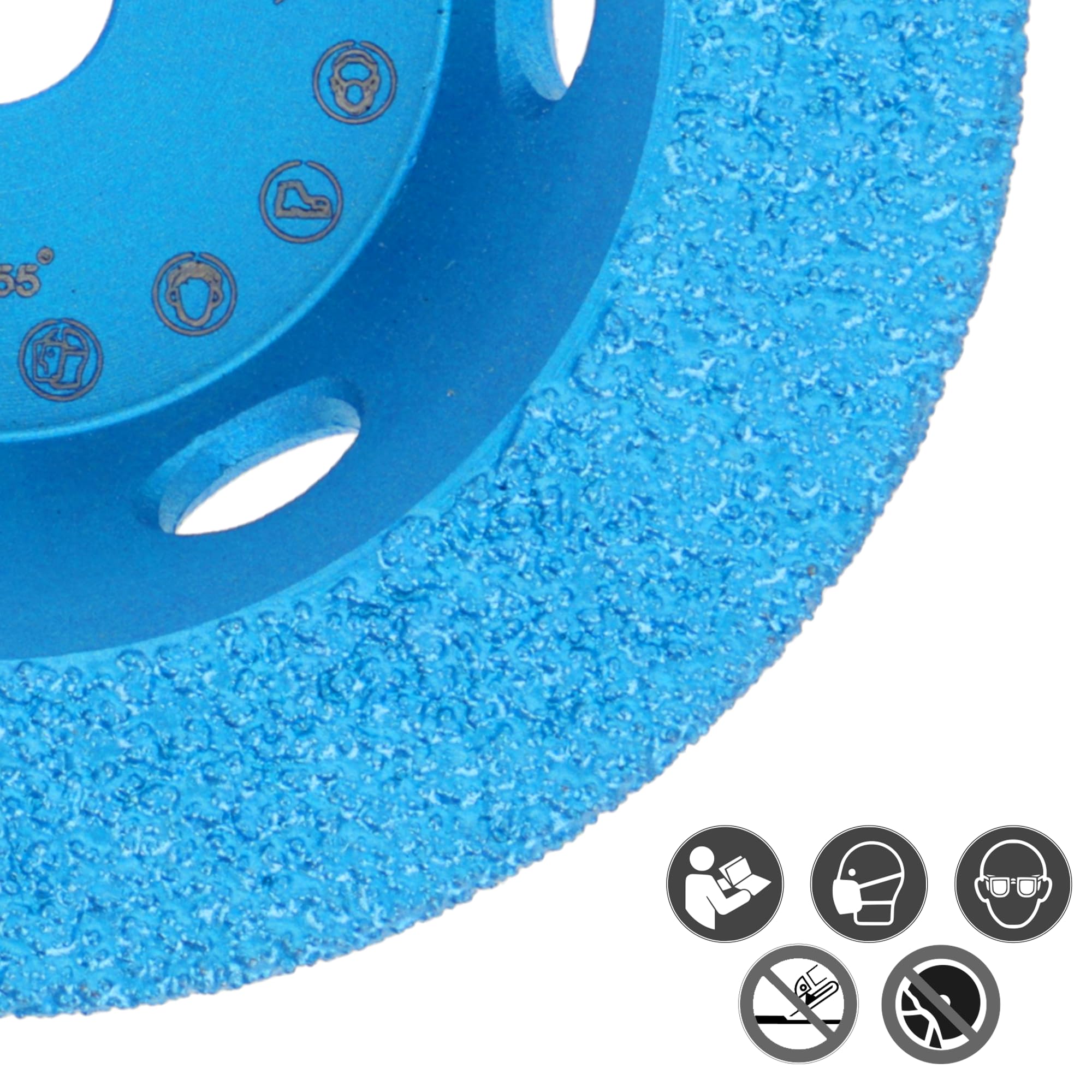 PRODIAMANT Disco de lijado universal de diamante, 75 mm, 10 mm, para amoladora angular de batería de 12 V, con revestimiento de diamante al vacío para moler todos los materiales de construcción