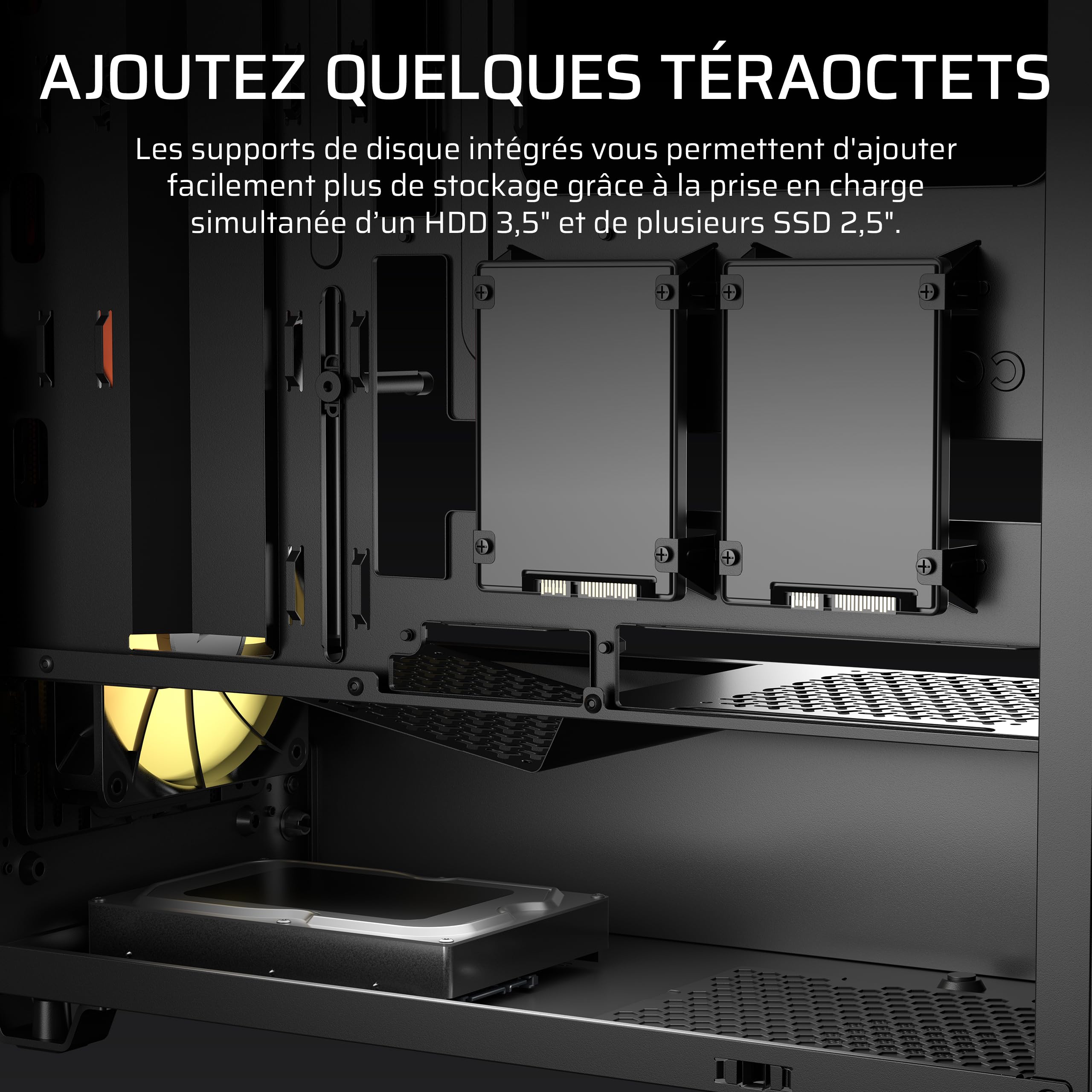 CORSAIR 3200D RS ARGB Boîtier PC Moyen Tour – 3 Ventilateurs Inclus – Fumée