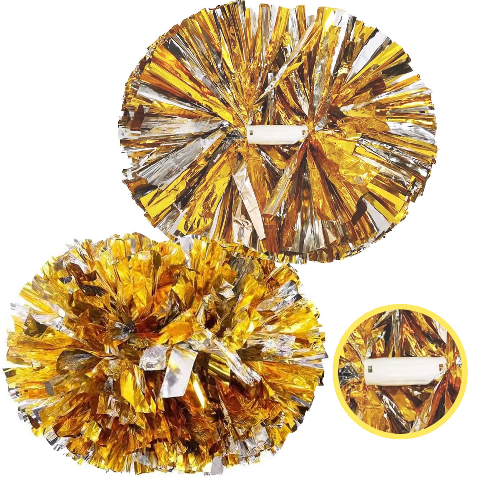 WOPARTYCheerleading Pom Poms with Baton Handle