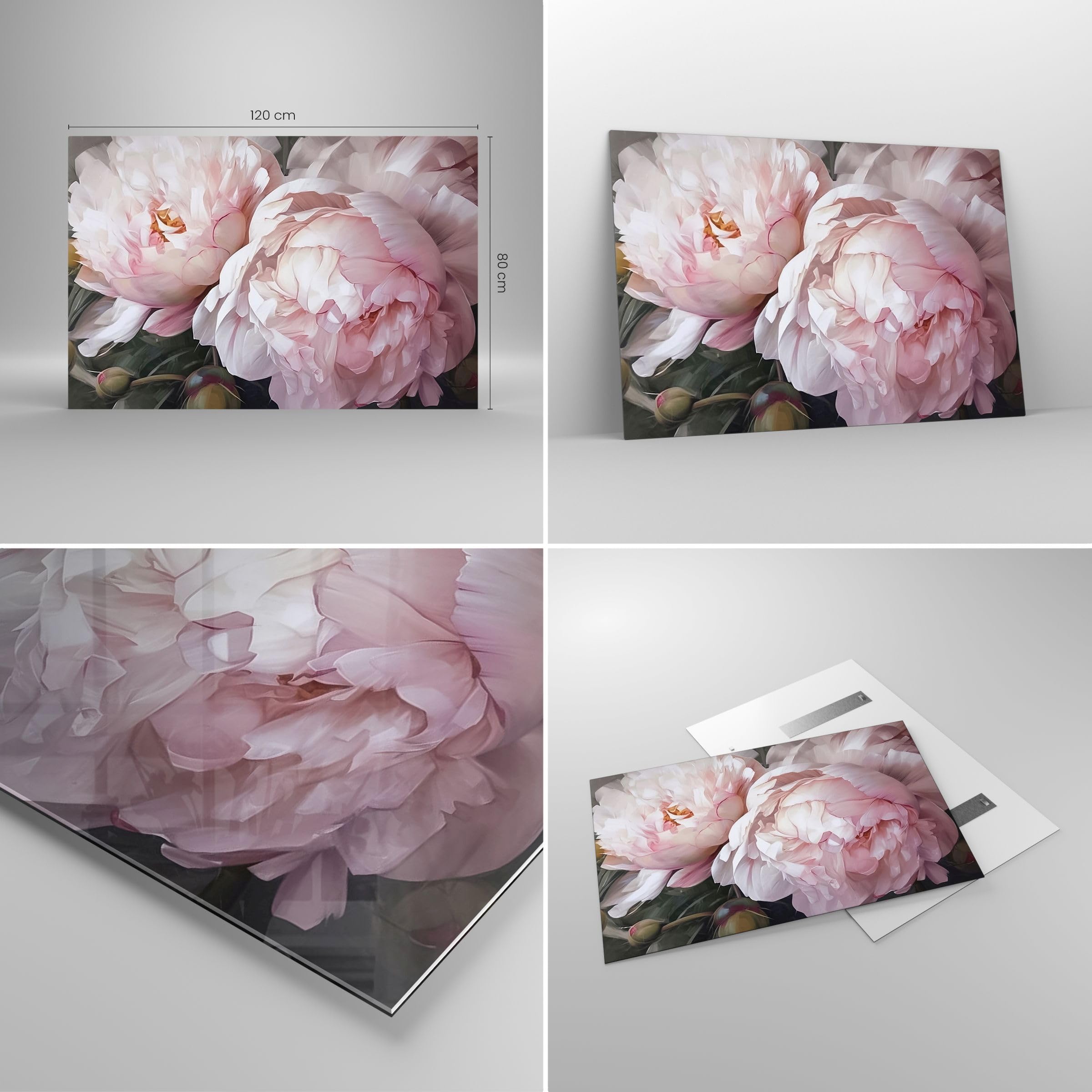 Quadri Moderni su Vetro 120x80 cm Stampe da Parete Botanica Fiori - 5815