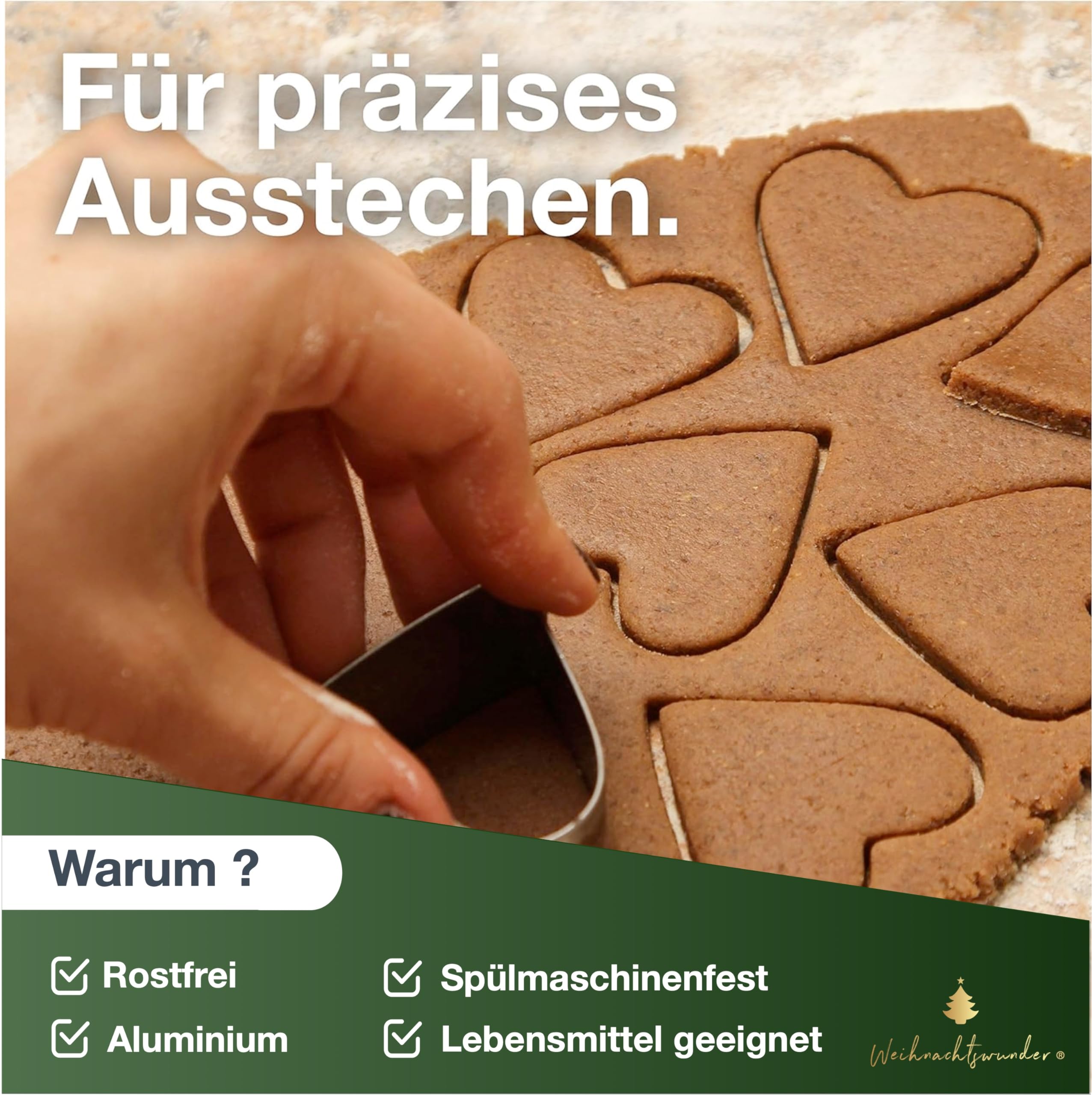 Set de 100 moldes para galletas - para hornear Navidad y XMAS - Molde insertable & Cortador de galletas & Molde para galletas & Molde para galletas
