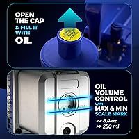 Vista 3 de Bomba de vacío HVAC de 7 CFM para sistemas de CA - Bomba de paletas rotativas de una sola etapa de 1/2 HP para refrigeración, mini split y CA