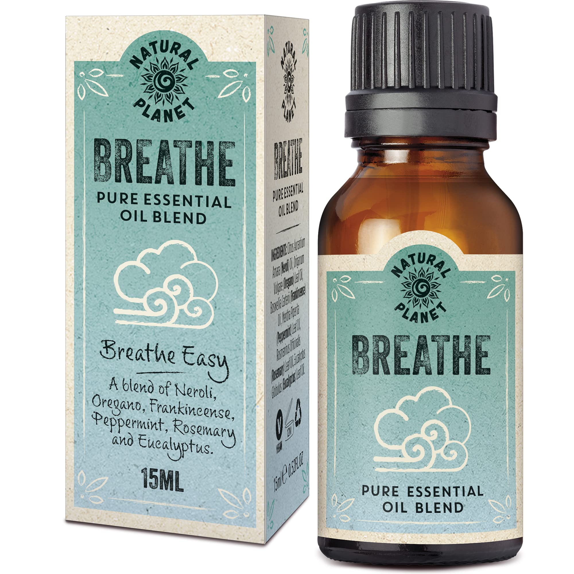 Natural PlanetBreathe Essential Oil Blend 15ML with Neroli Essential Oil