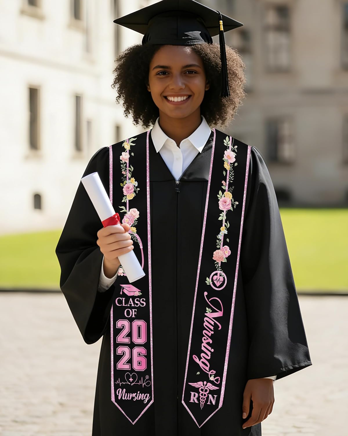 Romart Graduation Stole Class of 2026, Nurse, Student Athlete, First Generation, Valedictorian Graduation Sash for Women Men