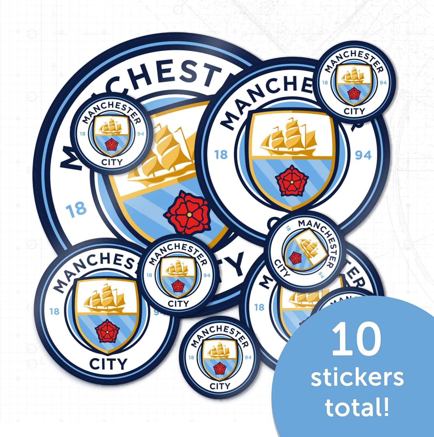 Desert Cactus Manchester City Sticker Man City MCFC Sheet Vinyl Football Soccer Decal Laptop Water Bottle Car Scrapbook Sheet (Type 3-1) - Image 5