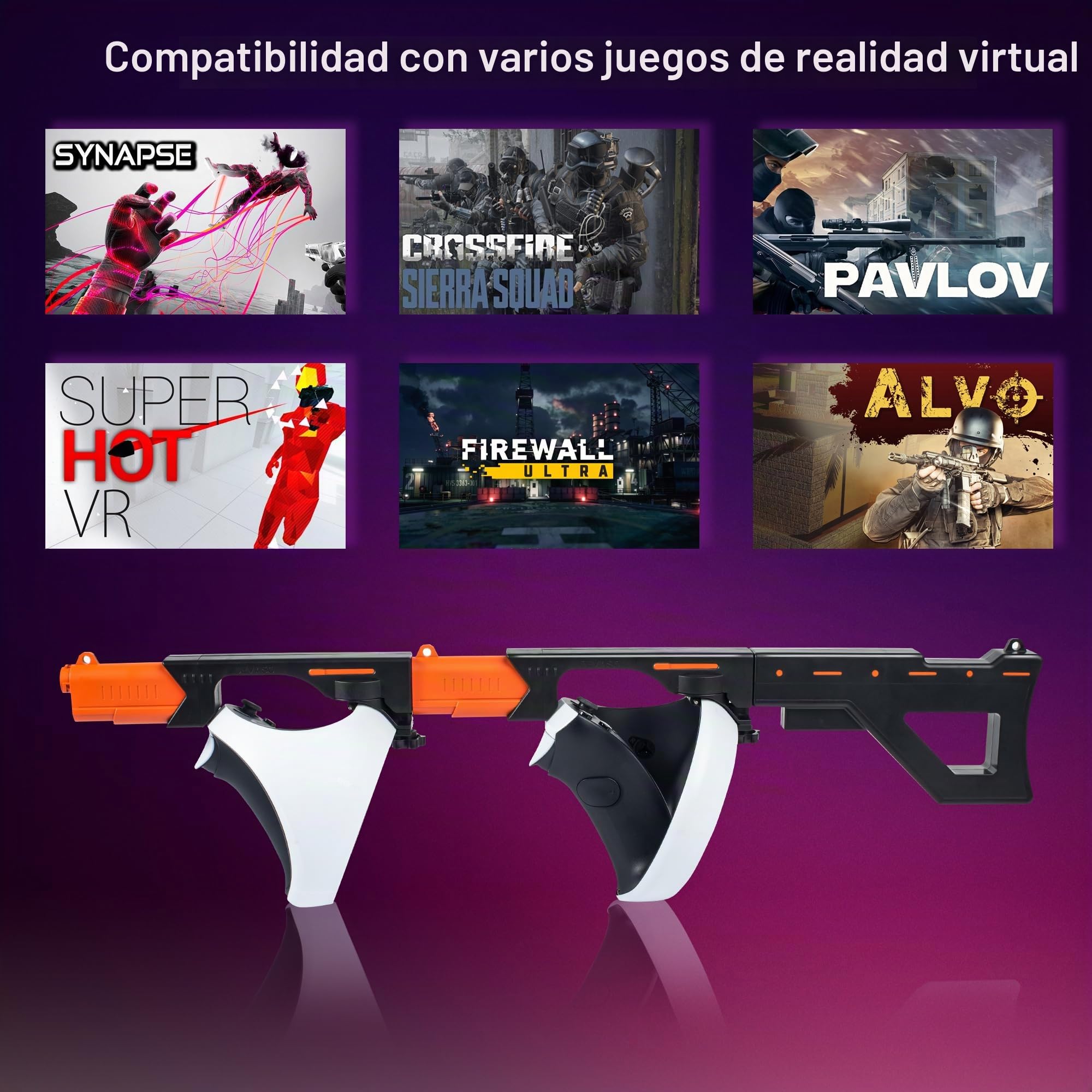 Soporte magnético para controlador de pistola de VR para mango PSVR2, soporte de pistola de liberación rápida para PlayStation VR2, accesorios de juego de disparo