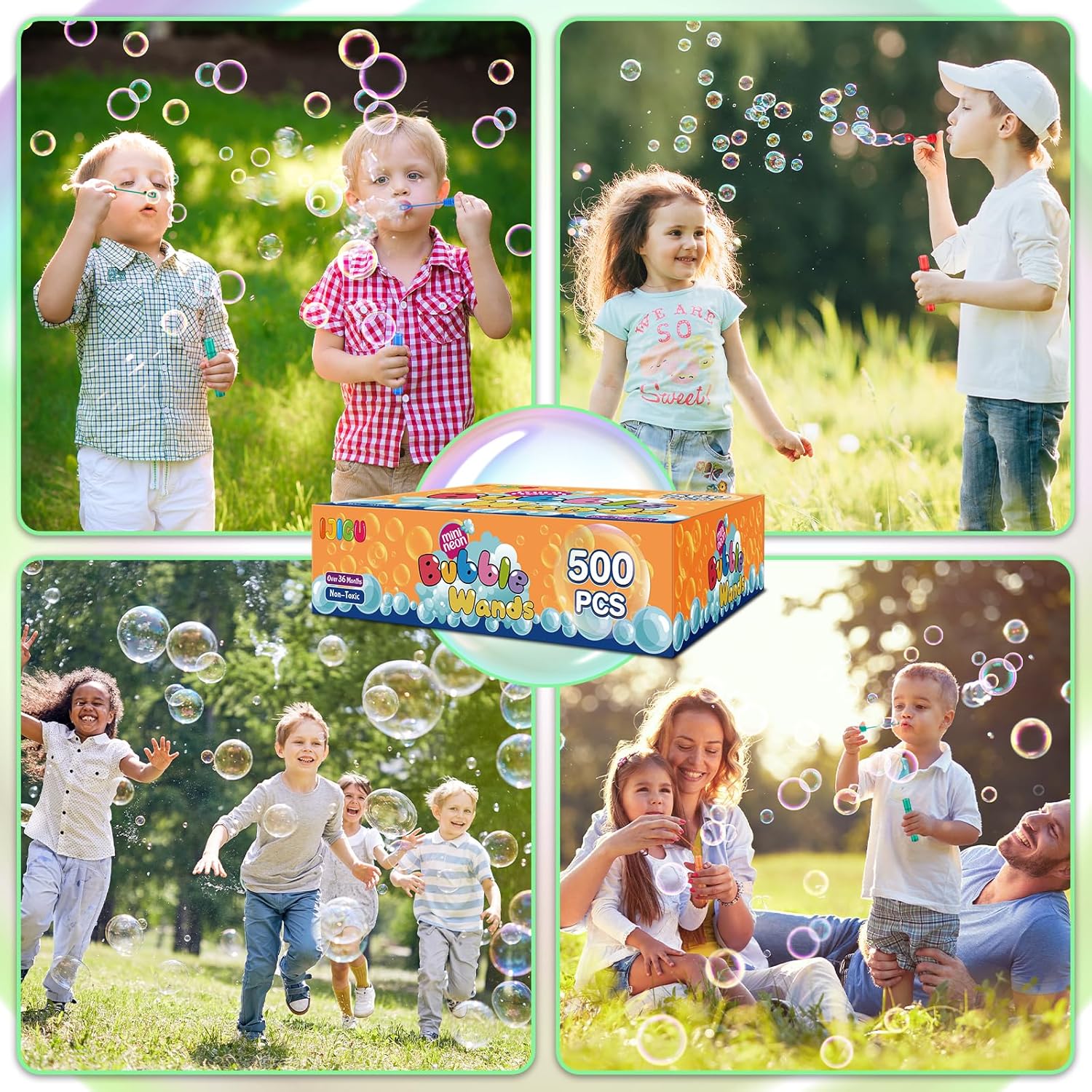 400 Pcs Mini Bubble Wands in 10 Colors, Bulk Party Favors for Kids, Themed Birthday, Christmas, New Year, Valentine, Carnival, School Classroom Prizes for Boys & Girls, Ideal Goodies Bags Stuffers