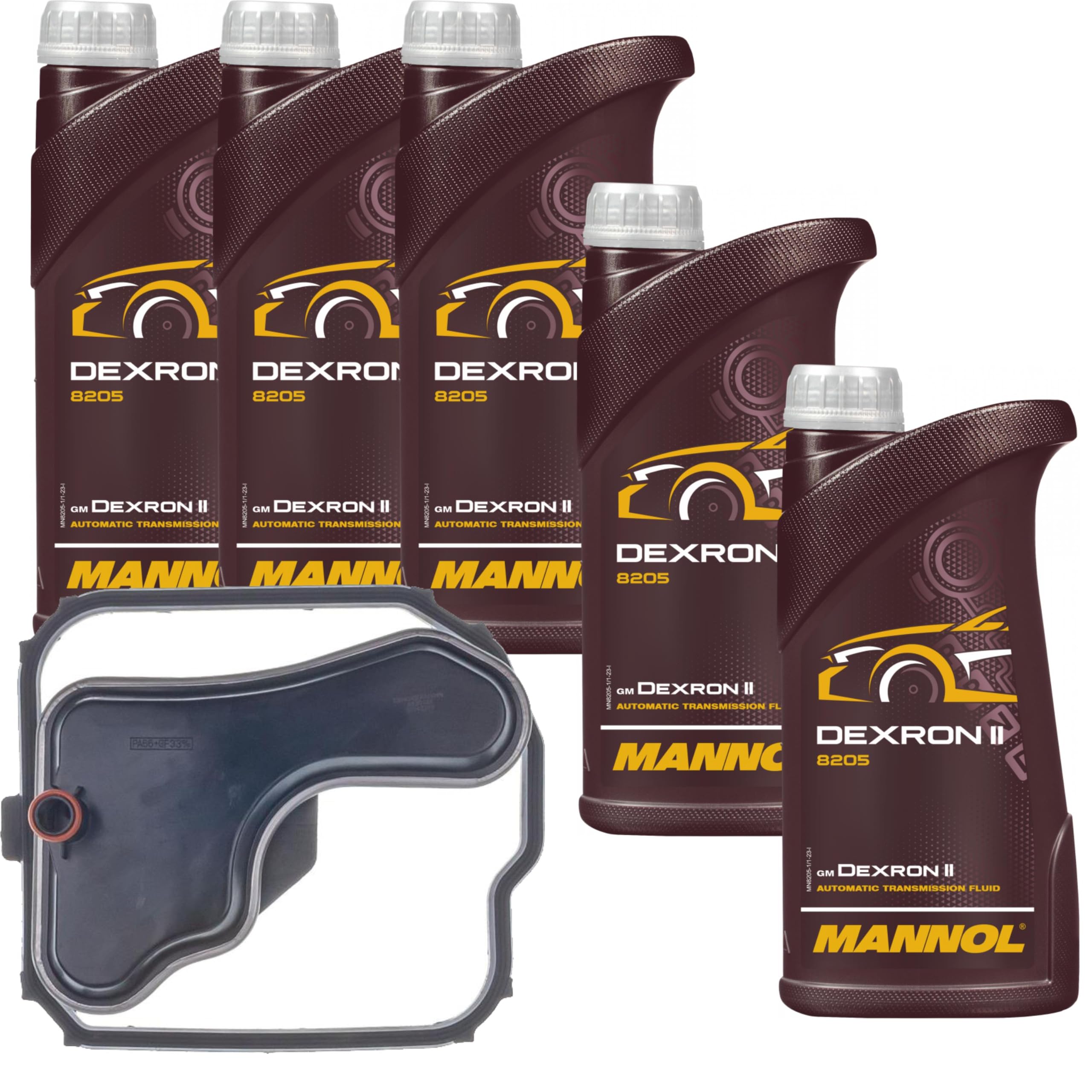 Inspektionspaket enthält 5 L Getriebeöl Dexron II 8205 Getriebeölfilter für Megane