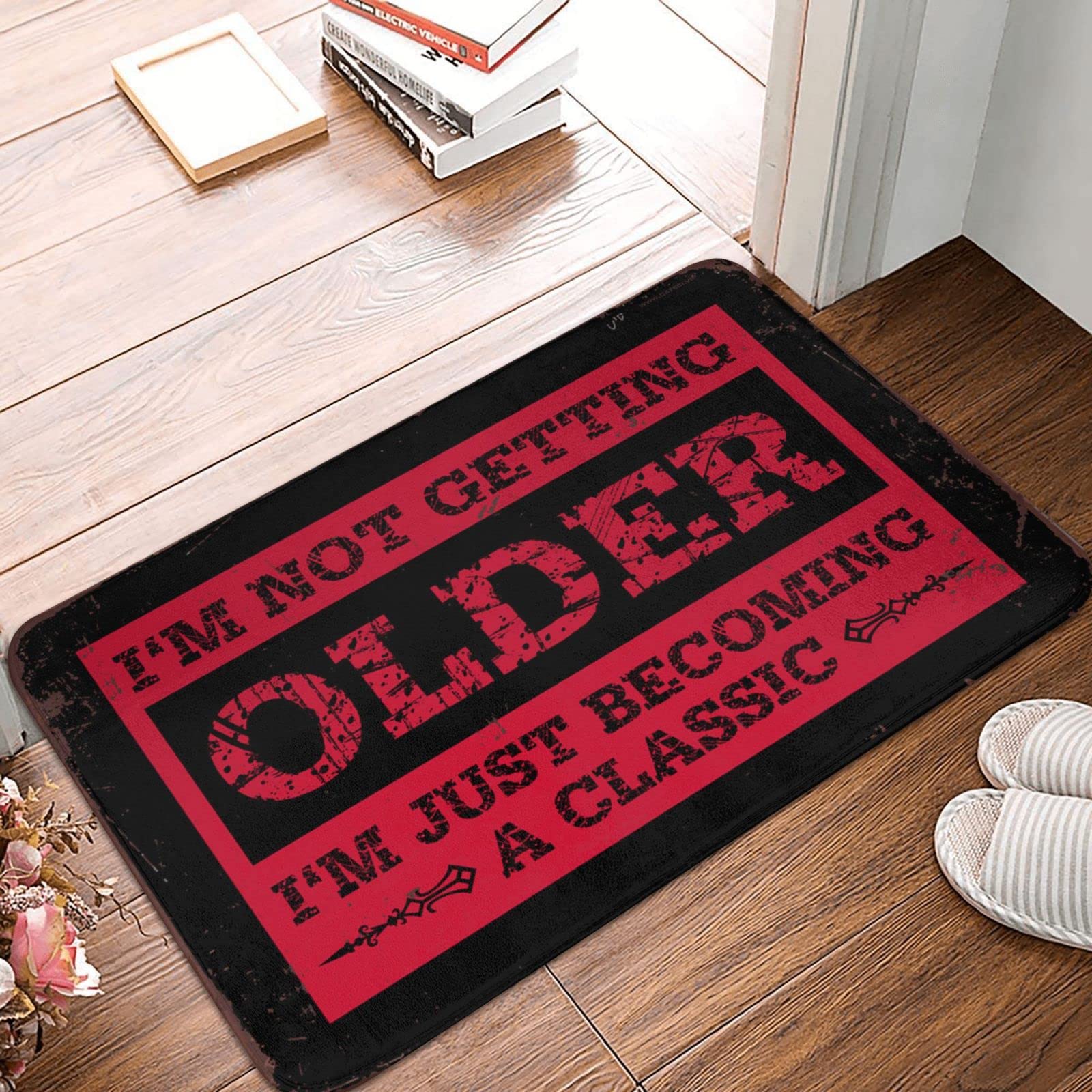 Home Sweet Apartment - Zerbino con scritta "I M Not Getting Older Stuoia per ragazzi Decorazione per la camera degli adolescenti opaco (taglia : 65 x 90 cm)