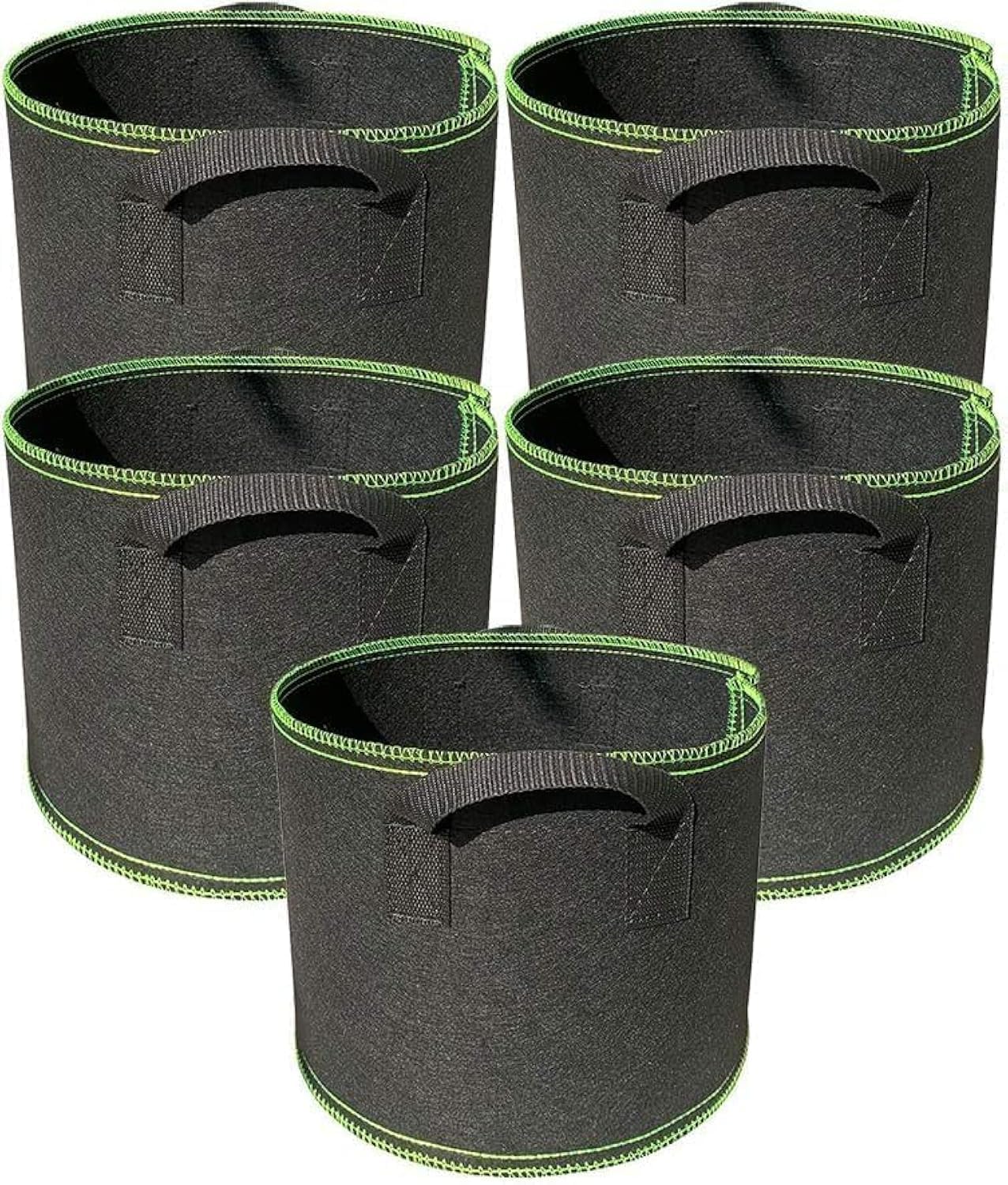 Fabric Grow Bags for Garden | 5 Pack Breathable Flower Pot Bag for Indoor Plant Grown Inside House Tent, Hydroponic Pots for Garden Planters of Vegetables & Fruits Hydroponics 56 LITRES/ 12 GALLONS