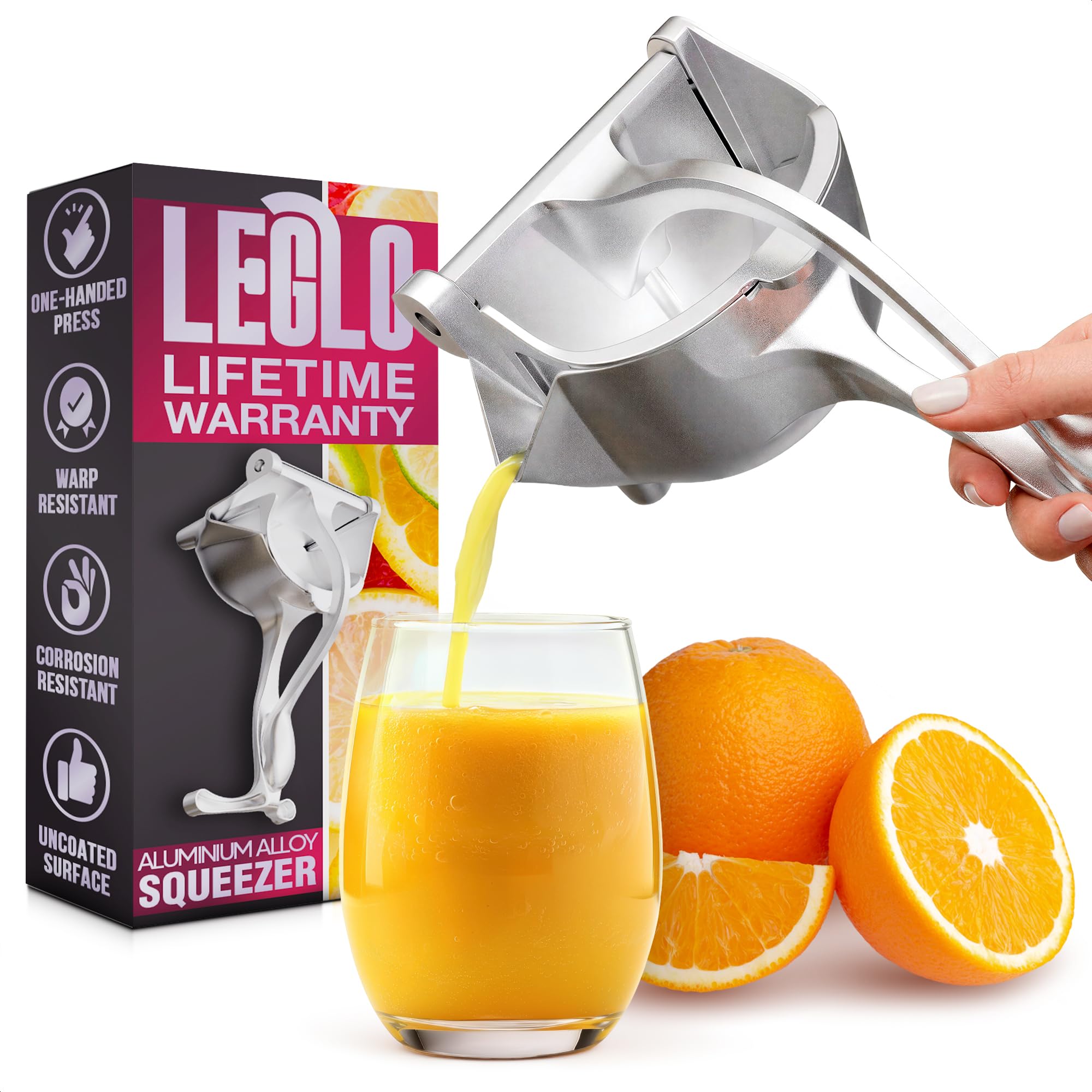 LEGLO Handheld Citrus Juice Extractor - Orange Juicer, Lemon Lime