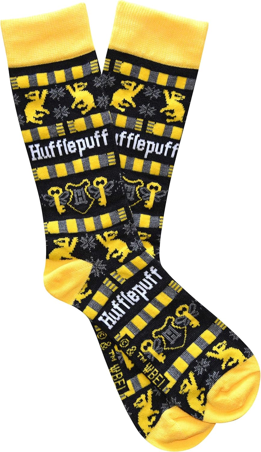 Harry Potter Ugly Sweater Pattern Crew Christmas Socks - Image 2