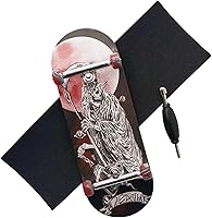 Vista 1 de Pro Patineta de 34mm de madera con camiones profesionales para dedos CNC ruedas en espiral (Muerte)