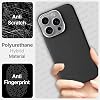 Hybrid Silicone Case with Metal Keys and Metal Lens Frame with Unscratched and Fingerprint-Free Leather Look Compatible with MagSafe for Minesk iPhone 14 Pro Max (Black, 14 Pro Max)