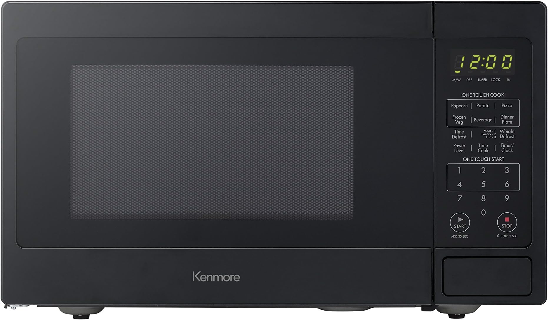 Kenmore Black 70919 Countertop Microwave, 0.9 cu. ft